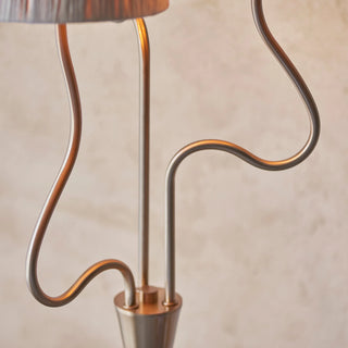 Wriggle 3 Floor Lamp Brushed Aged Brass - KC at HOME