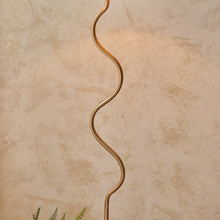 Wriggle 1 Floor Lamp Brushed Aged Brass - KC at HOME