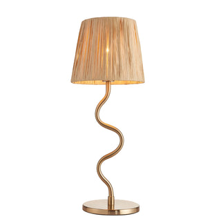Wriggle Table Lamp Brushed Aged Brass - KC at HOME