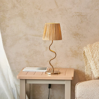 Wriggle Table Lamp Brushed Aged Brass - KC at HOME