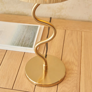 Wriggle Table Lamp Brushed Aged Brass - KC at HOME