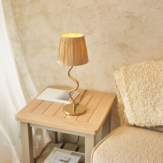 Wriggle Table Lamp Brushed Aged Brass - KC at HOME