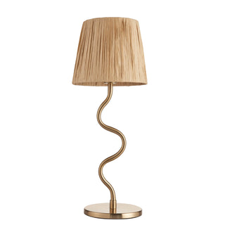 Wriggle Table Lamp Brushed Aged Brass - KC at HOME