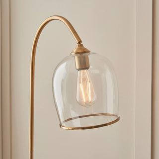 Ashcroft Floor Light Brushed Aged Brass - KC at HOME