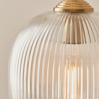 Ashcroft Ribbed Floor Light Brushed Aged Brass - KC at HOME