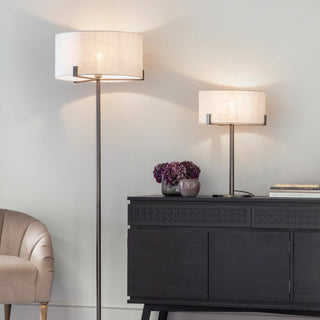 Hayfield Floor Lamp Bronze/Natural - KC at HOME
