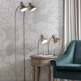 Amalfi Floor Lamp Nickel - KC at HOME