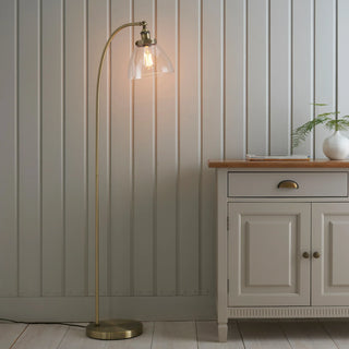 Hansen Floor Lamp Antique Brass - KC at HOME