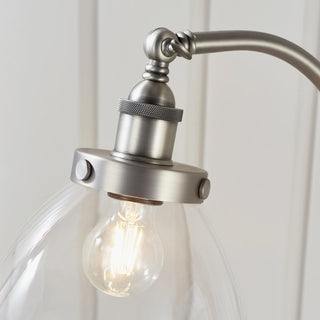 Hansen 1 Floor Light Brushed Silver - KC at HOME