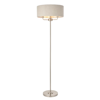 Highclere 3 Floor Light Chrome & Natural - KC at HOME
