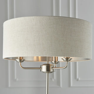 Highclere 3 Floor Light Chrome & Natural - KC at HOME