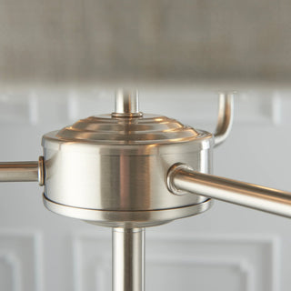 Highclere 3 Floor Light Chrome & Natural - KC at HOME