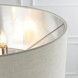 Highclere 3 Floor Light Chrome & Natural - KC at HOME