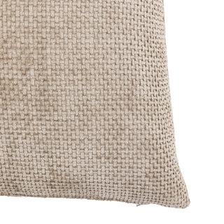 Basketweave Chenille Cushion Cream 2pk 450x450mm - KC at HOME