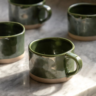 Rustic Mug Green (4pk) - KC at HOME