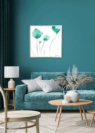 Teal Trio Framed Art