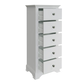 Milford 5 Drawer Narrow Chest Of Drawers