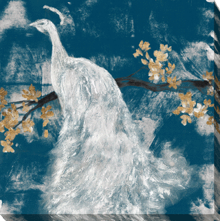 White Peacock on Indigo I