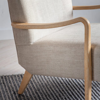 Chedworth Armchair Natural Linen - KC at HOME