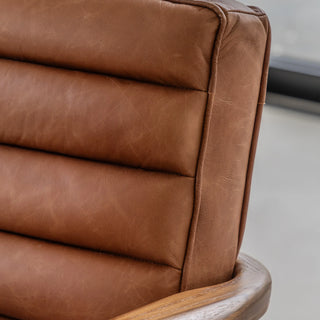 Datsun Armchair Vintage Brown Leather