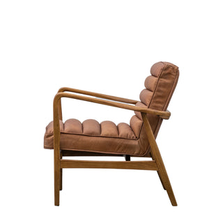 Datsun Armchair Vintage Brown Leather