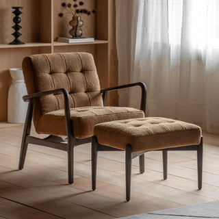 Humber Armchair Ochre Faux Sheepskin