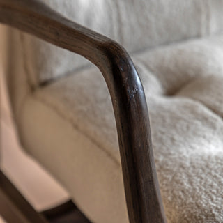 Humber Armchair Cream Faux Sheepskin