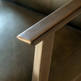 Blackhall Armchair Heritage Green Leather - KC At Home
