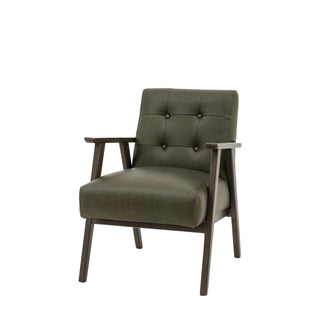 Blackhall Armchair Heritage Green Leather - KC At Home