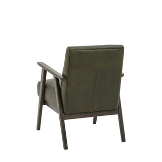 Blackhall Armchair Heritage Green Leather - KC At Home