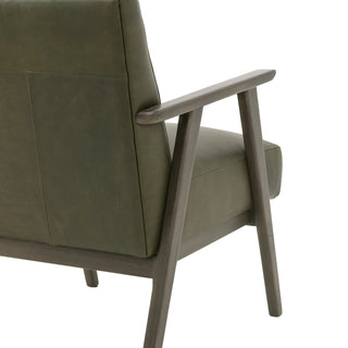 Blackhall Armchair Heritage Green Leather - KC At Home