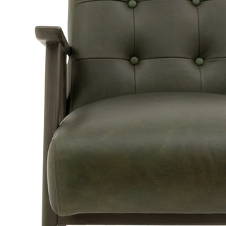 Blackhall Armchair Heritage Green Leather - KC At Home
