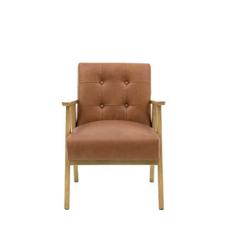 Blackhall Armchair Antique Brown Leather - KC at HOME