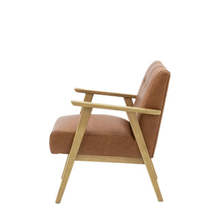 Blackhall Armchair Antique Brown Leather - KC at HOME