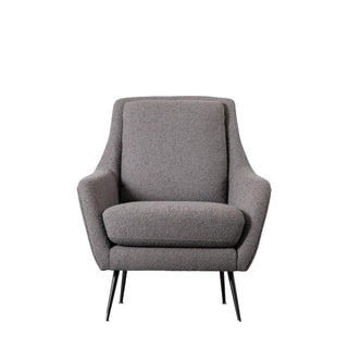 Brompton Armchair Dark Grey Linen - KC at HOME