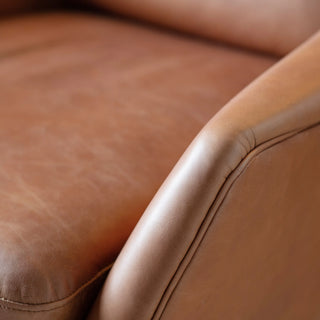 Brompton Armchair Brown Leather - KC at HOME