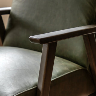 Neyland Armchair Heritage Green Leather