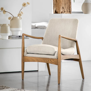 Carrera Armchair Natural Linen - KC at HOME