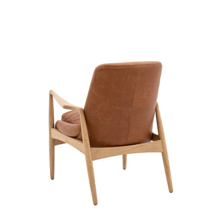 Carrera Armchair Brown Leather - KC at HOME