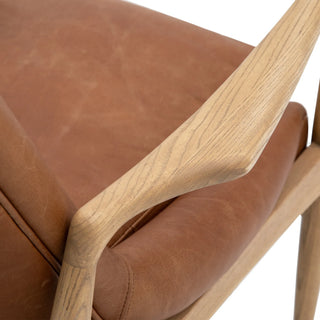 Carrera Armchair Brown Leather - KC at HOME