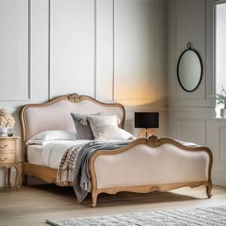 Chic 6' Linen Upholstered Bed Weathered - KC at HOME