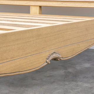 Chic 6' Linen Upholstered Bed Weathered - KC at HOME
