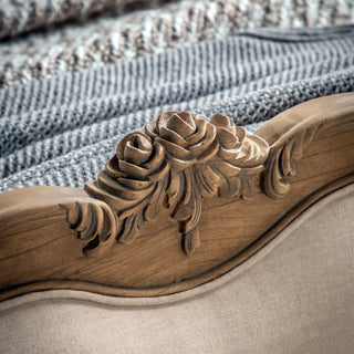 Chic 6' Linen Upholstered Bed Weathered - KC at HOME