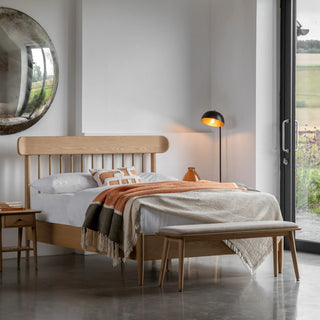 Hatfield 4'6 Spindle Bed Natural - KC at HOME