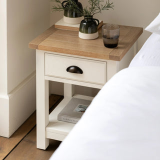 Eton 1 Drawer Bedside White - KC at HOME