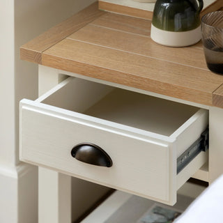 Eton 1 Drawer Bedside White - KC at HOME