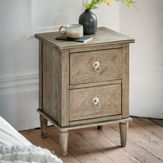 Mustique 2 Drawer Bedside Table - KC at HOME