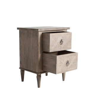 Mustique 2 Drawer Bedside Table - KC at HOME