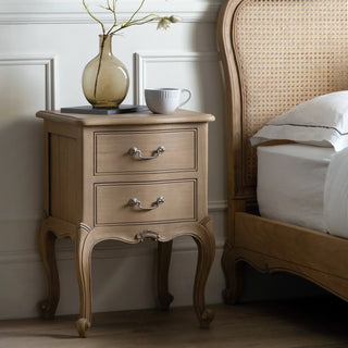 Chic Bedside Table Weathered - KC at HOME