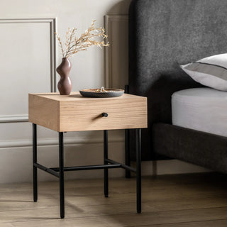 Ashdown 1 Drawer Bedside Natural - KC At Home